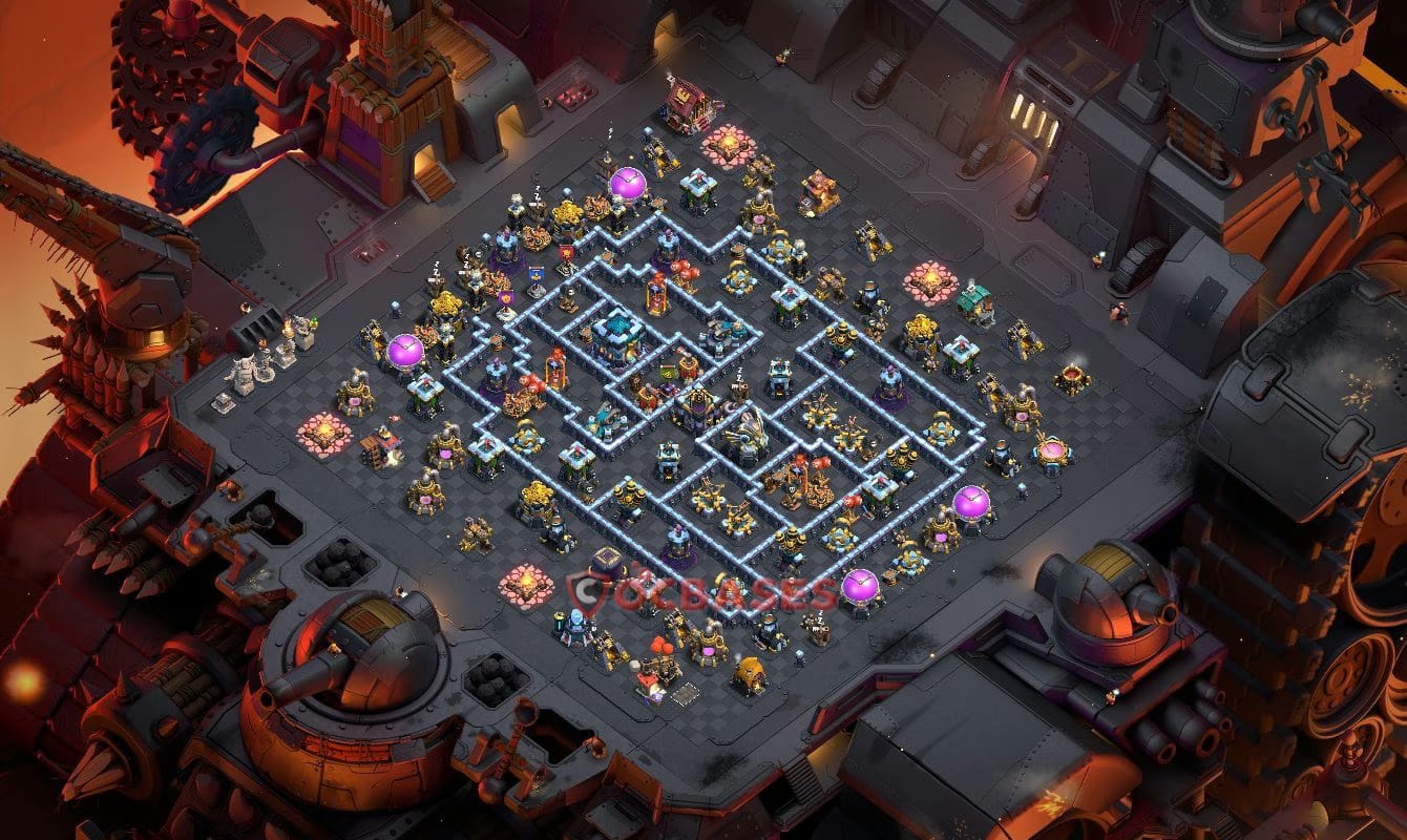 TH13 War Layout 4 -  base layout with copy link for Clash of Clans 2026