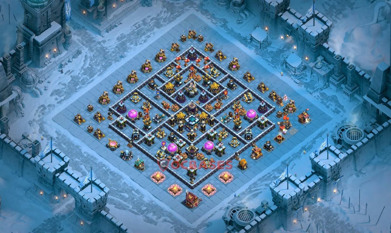 TH13 War Layout 5 -  base layout with copy link for Clash of Clans 2026