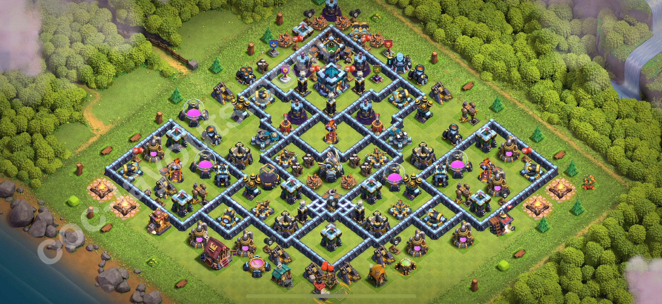TH13 War Layout 23 -  base layout with copy link