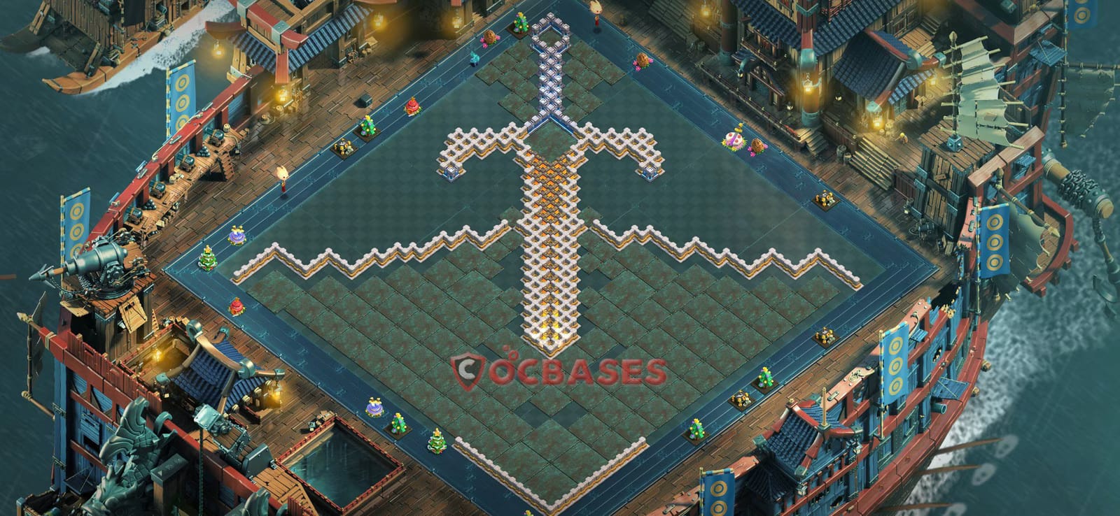 TH13 War Layout 28 - #symmetric base layout with copy link for Clash of Clans 2026