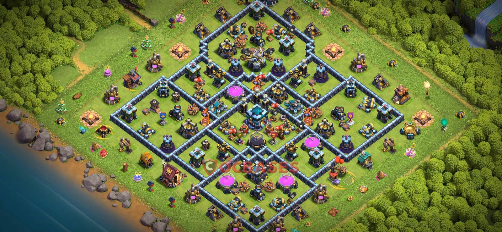 TH13 War Layout 31 -  base layout with copy link for Clash of Clans 2026