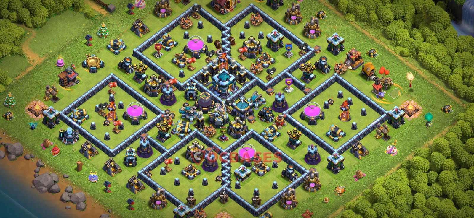 TH13 War Layout 34 -  base layout with copy link