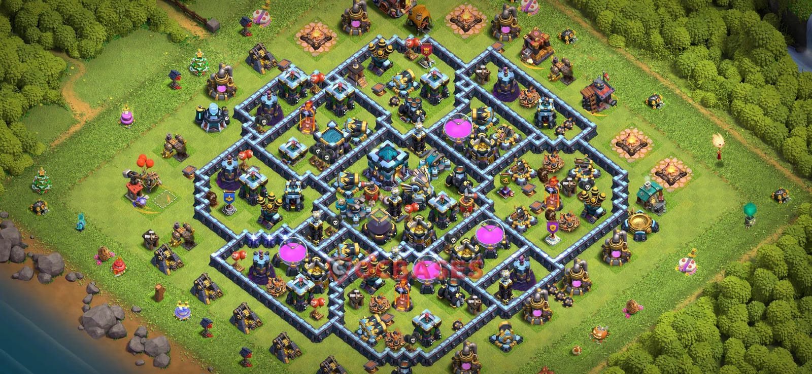 TH13 War Layout 36 -  base layout with copy link for Clash of Clans 2026