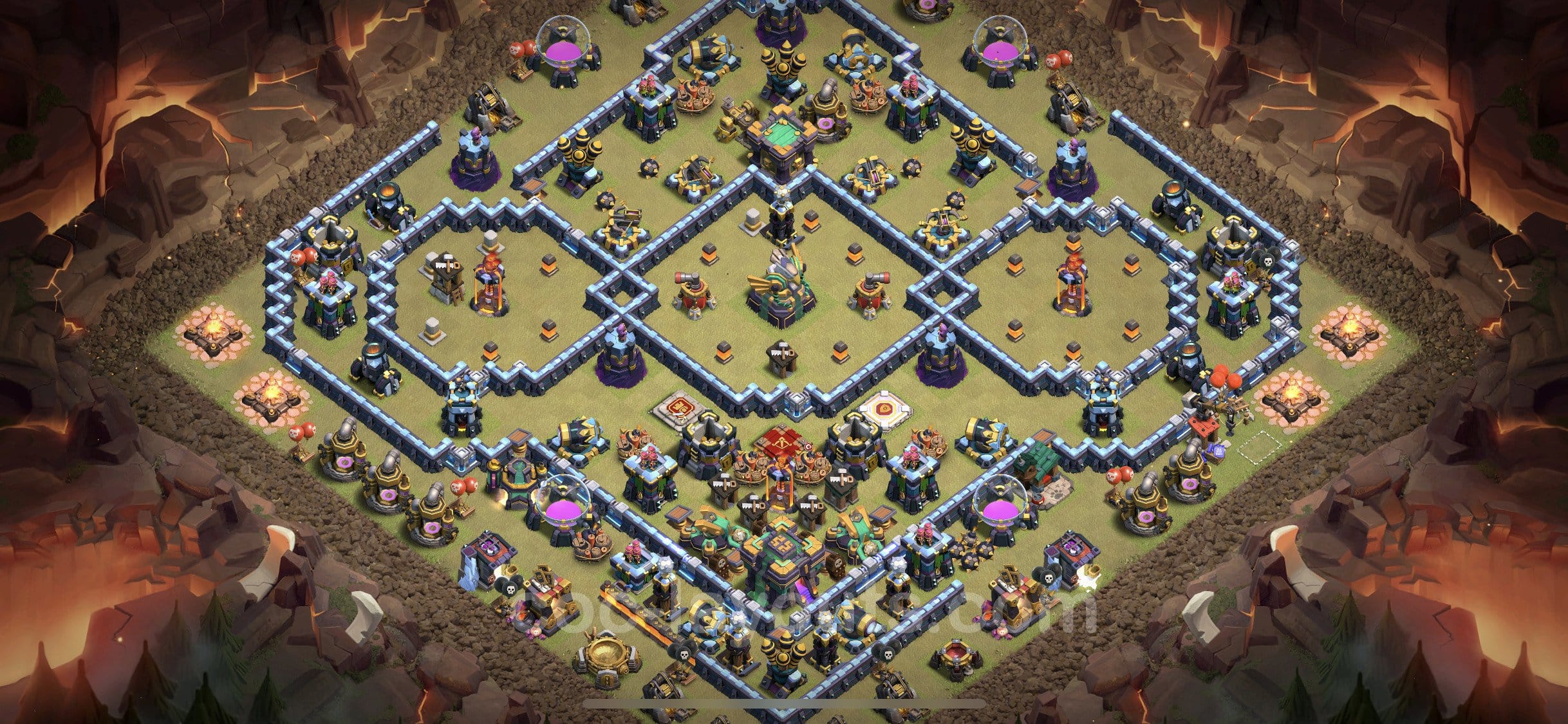 TH14 Trophy Layout 7 -  base layout with copy link for Clash of Clans 2026