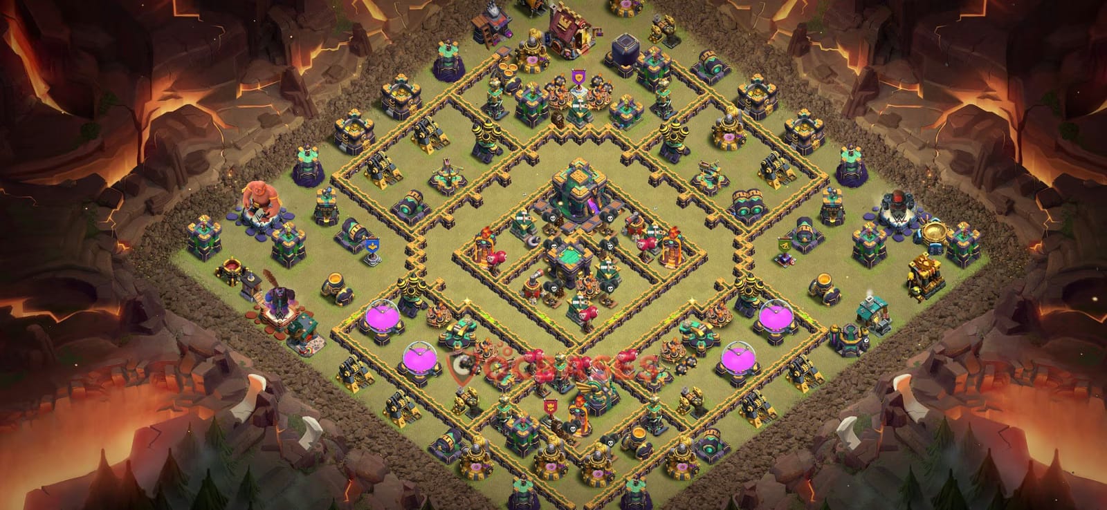 TH14 War Layout 7 -  base layout with copy link for Clash of Clans 2026