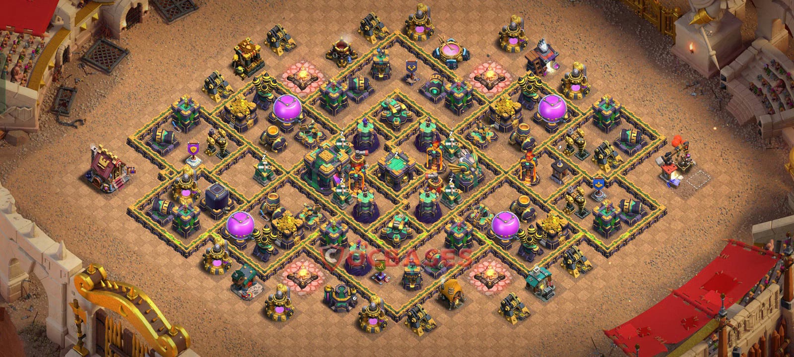 TH14 War Layout 13 - #symmetric base layout with copy link