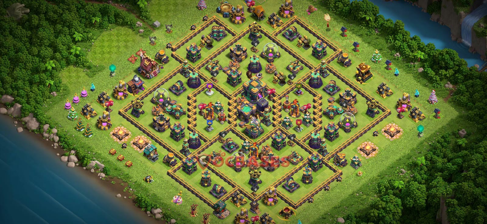 TH14 War Layout 18 -  base layout with copy link for Clash of Clans 2026