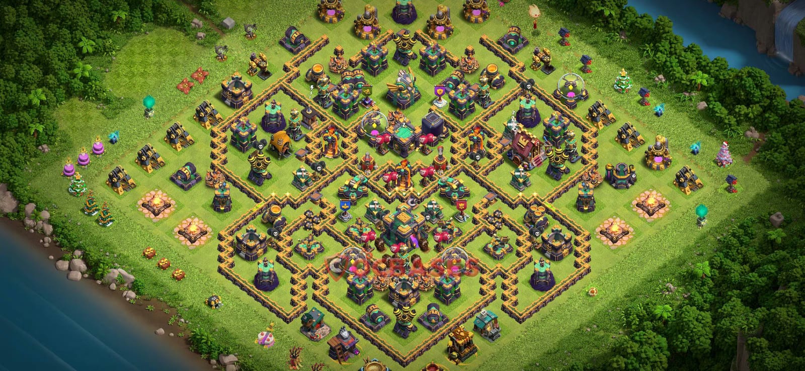 TH14 War Layout 20 -  base layout with copy link for Clash of Clans 2026