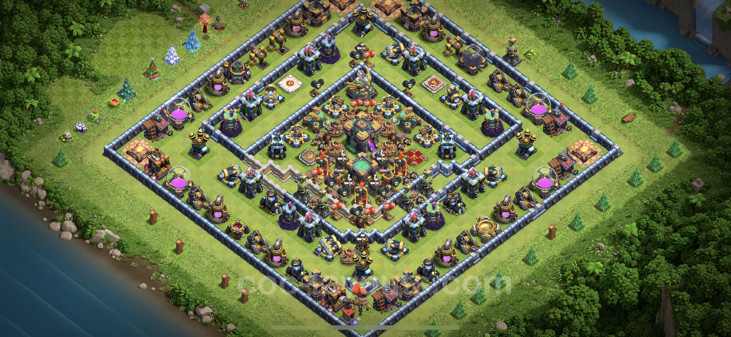 TH14 War Layout 24 -  base layout with copy link for Clash of Clans 2026