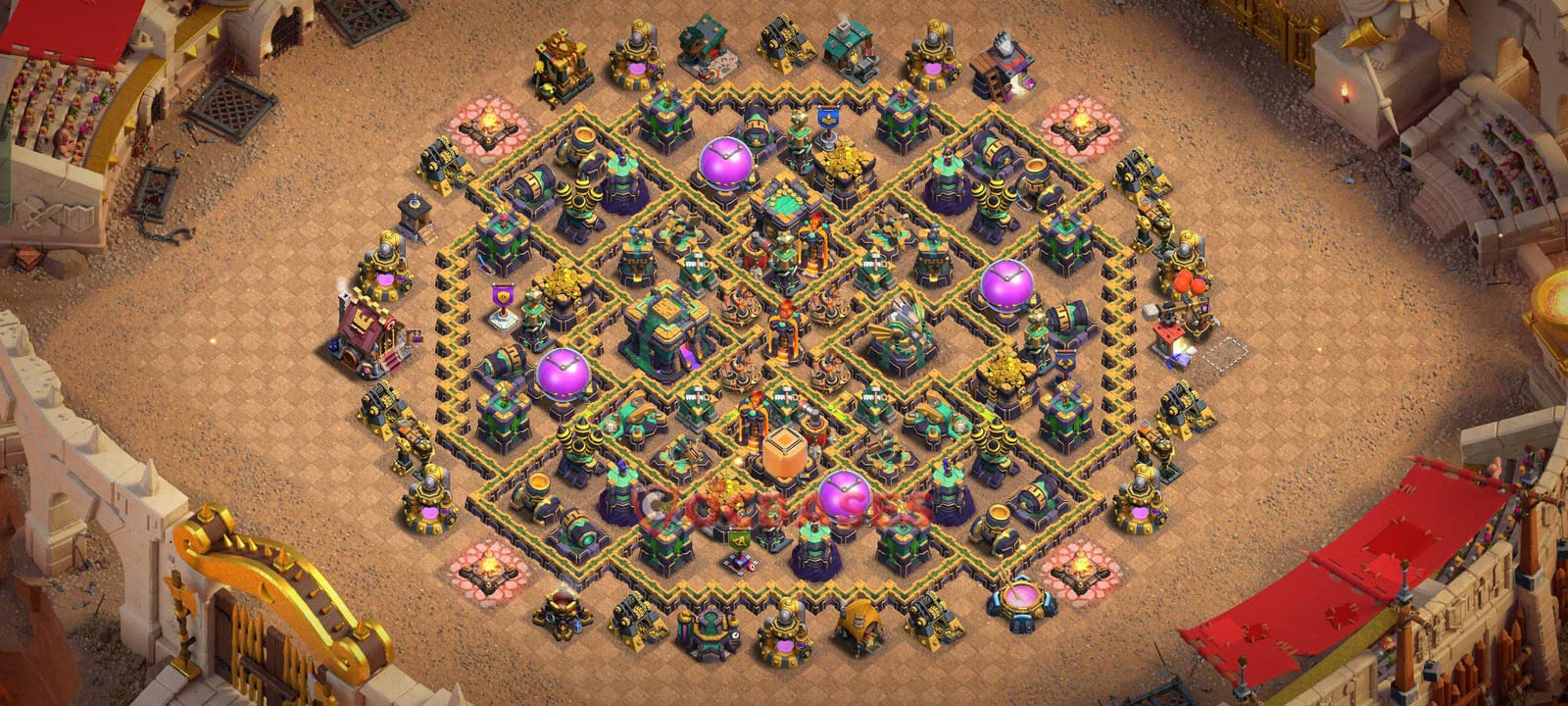TH14 War Layout 27 - #symmetric base layout with copy link