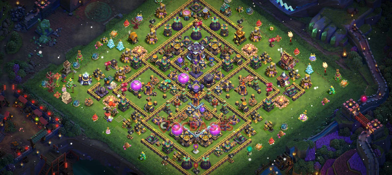TH15 Anti 3 star Layout 9 - #symmetric, #anti 3 stars base layout with copy link for Clash of Clans 2026