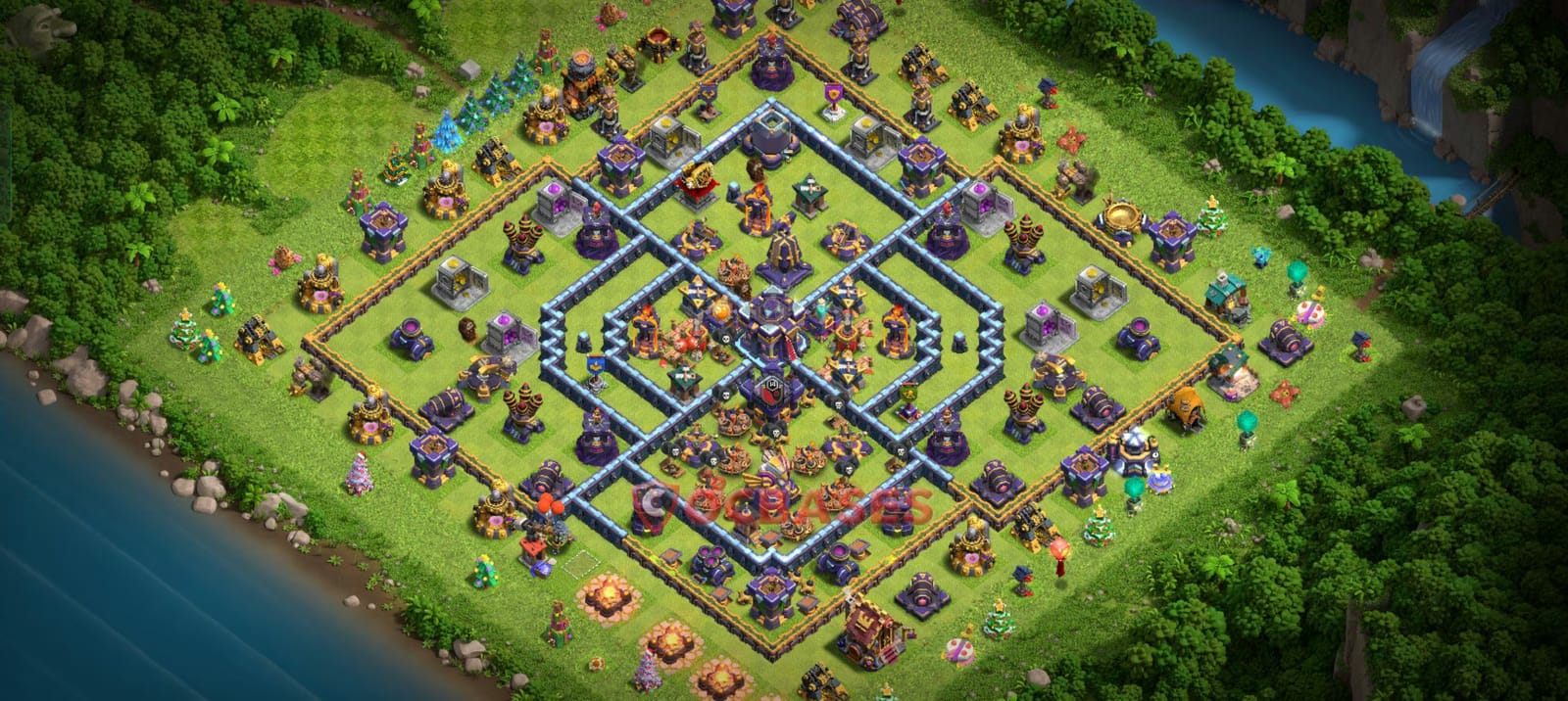 TH15 Anti 3 star Layout 34 - #anti 3 stars base layout with copy link for Clash of Clans 2026