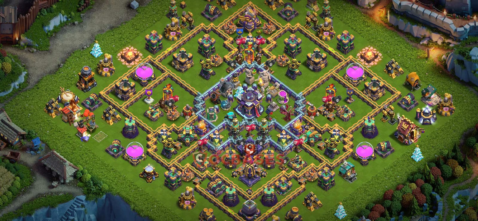 TH15 Anti air Layout 4 - anti electro dragon, anti dragon base layout with copy link for Clash of Clans 2026