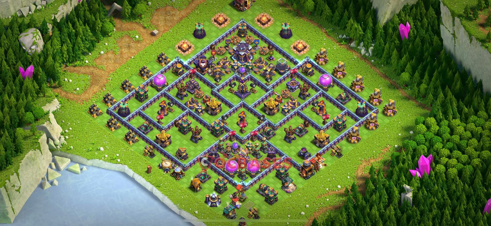 TH15 Legend league Layout 18 - symmetric, anti 3 stars base layout with copy link for Clash of Clans 2026