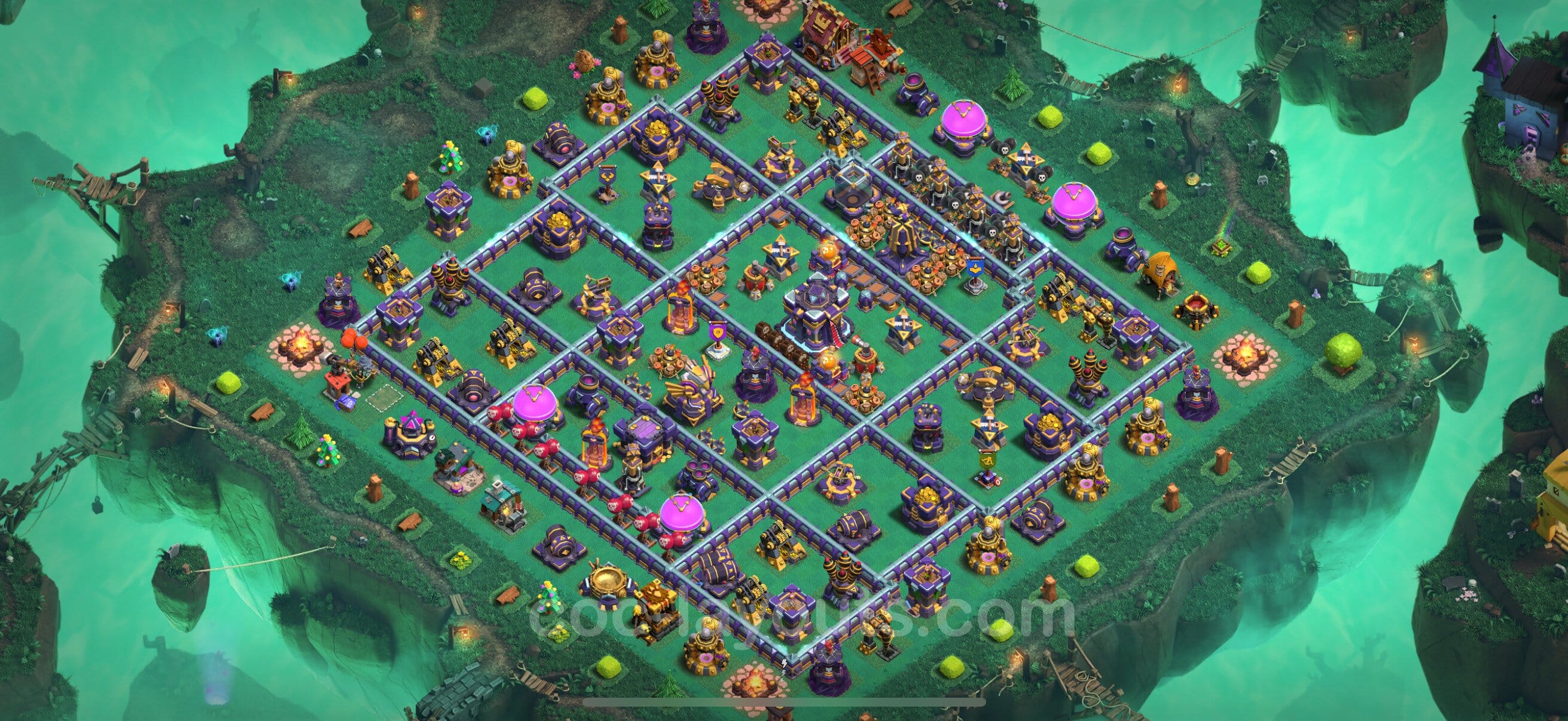 TH15 Trophy Layout 4 -  base layout with copy link for Clash of Clans 2026