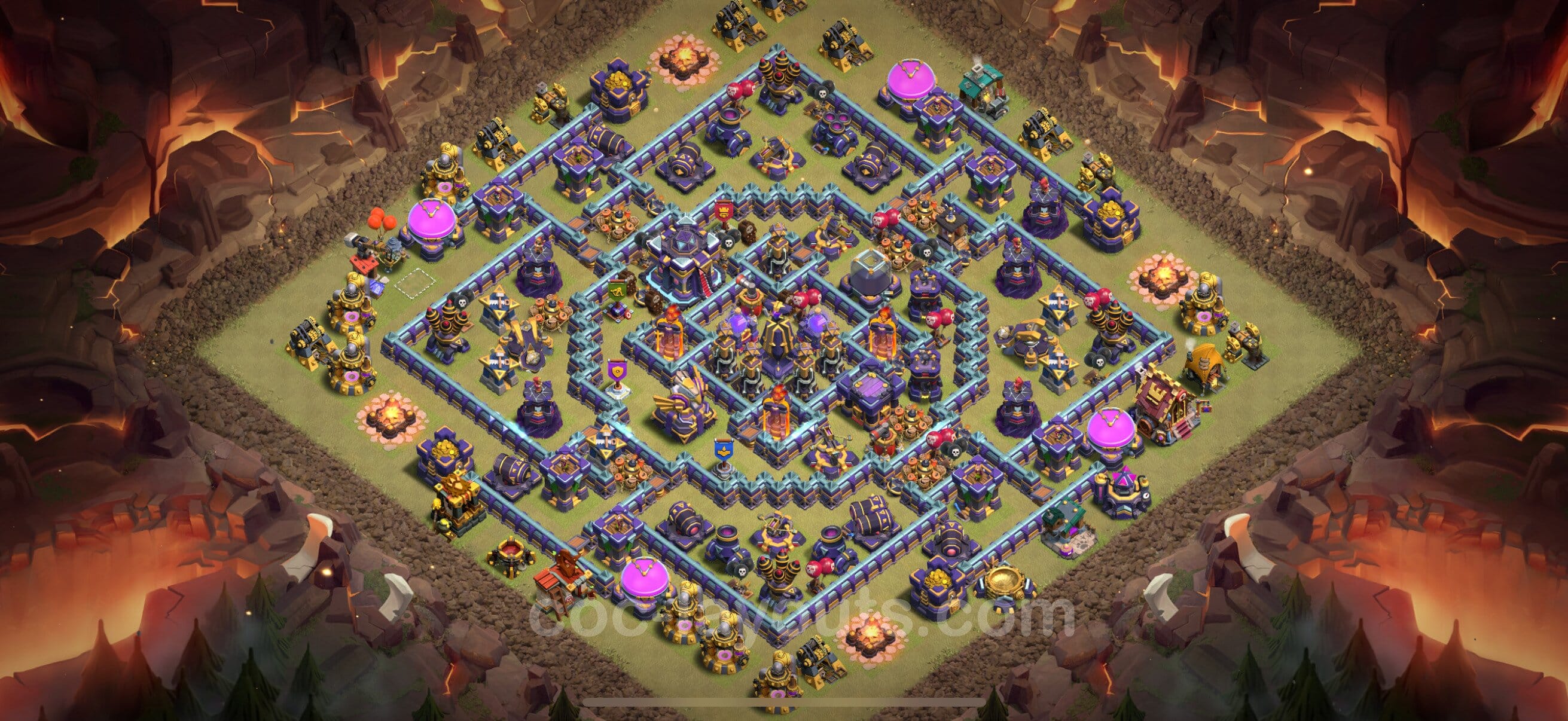 TH15 Trophy Layout 14 -  base layout with copy link for Clash of Clans 2026