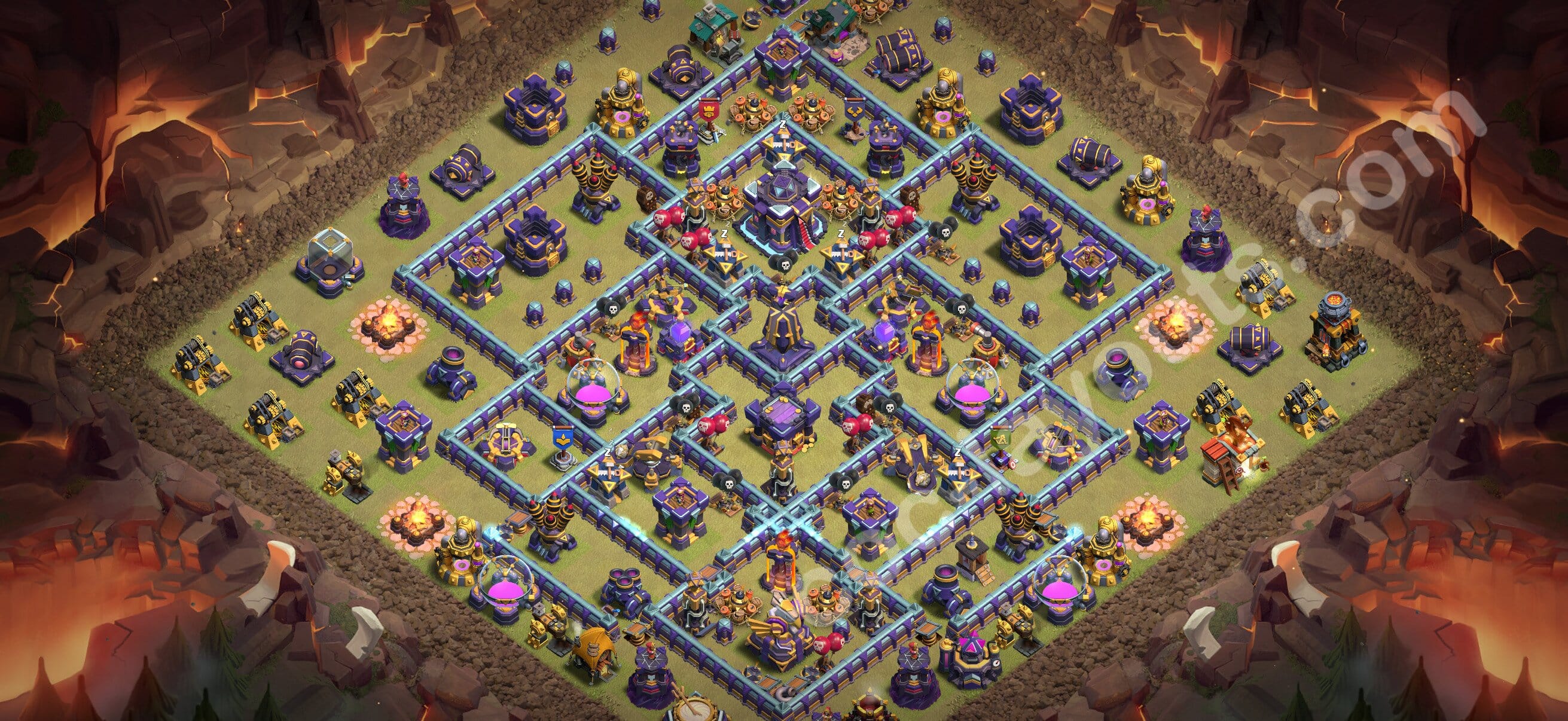 TH15 Trophy Layout 22 -  base layout with copy link for Clash of Clans 2026