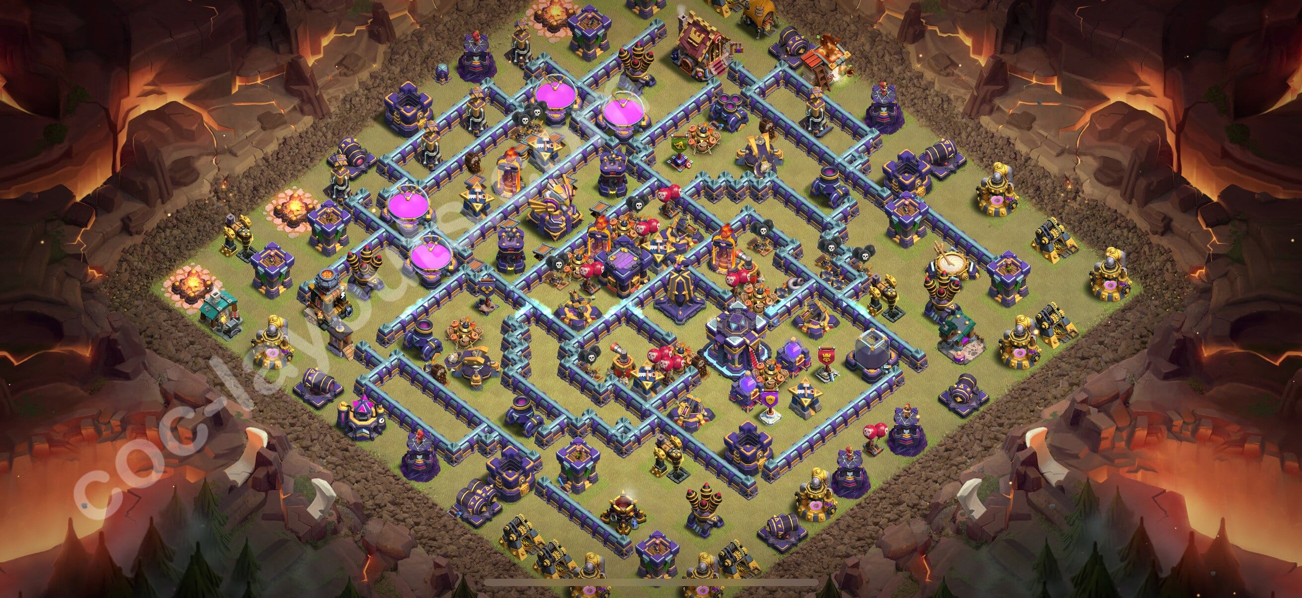 TH15 Trophy Layout 25 -  base layout with copy link for Clash of Clans 2026