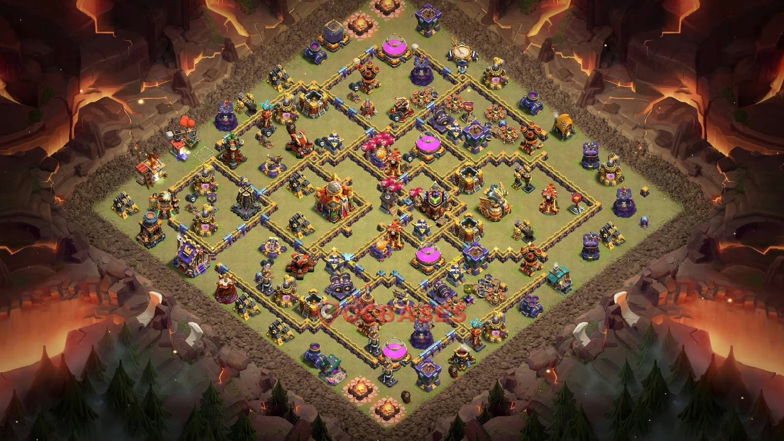 TH16 Cwl Layout 17 - cwl, anti 3 stars base layout with copy link for Clash of Clans 2026