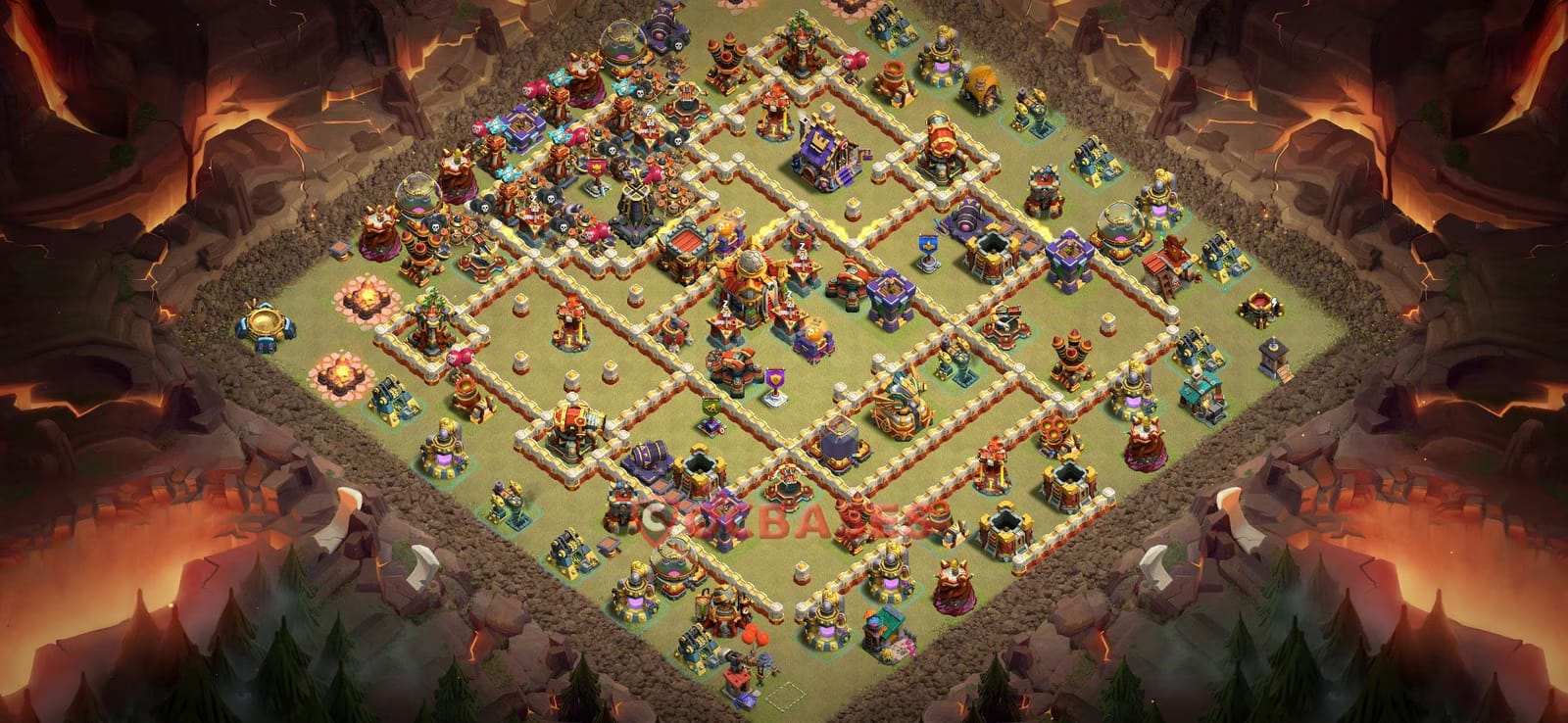 TH16 War Layout 3 -  base layout with copy link for Clash of Clans 2026
