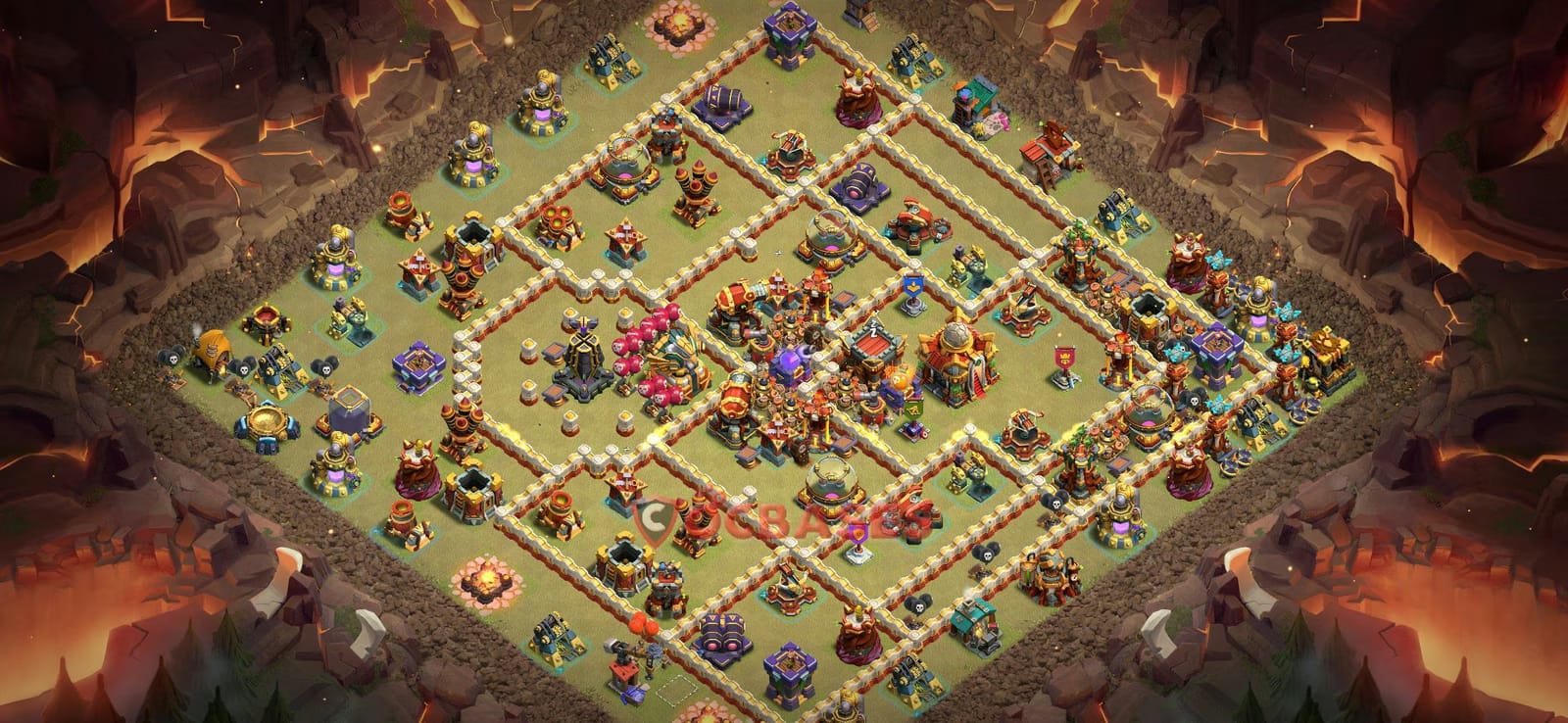 TH16 War Layout 6 -  base layout with copy link for Clash of Clans 2026
