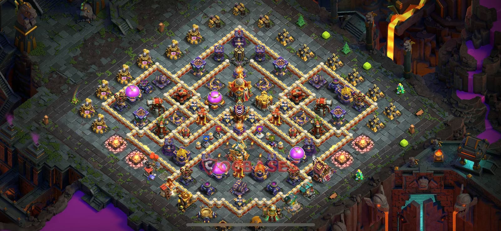 TH16 War Layout 14 -  base layout with copy link for Clash of Clans 2026