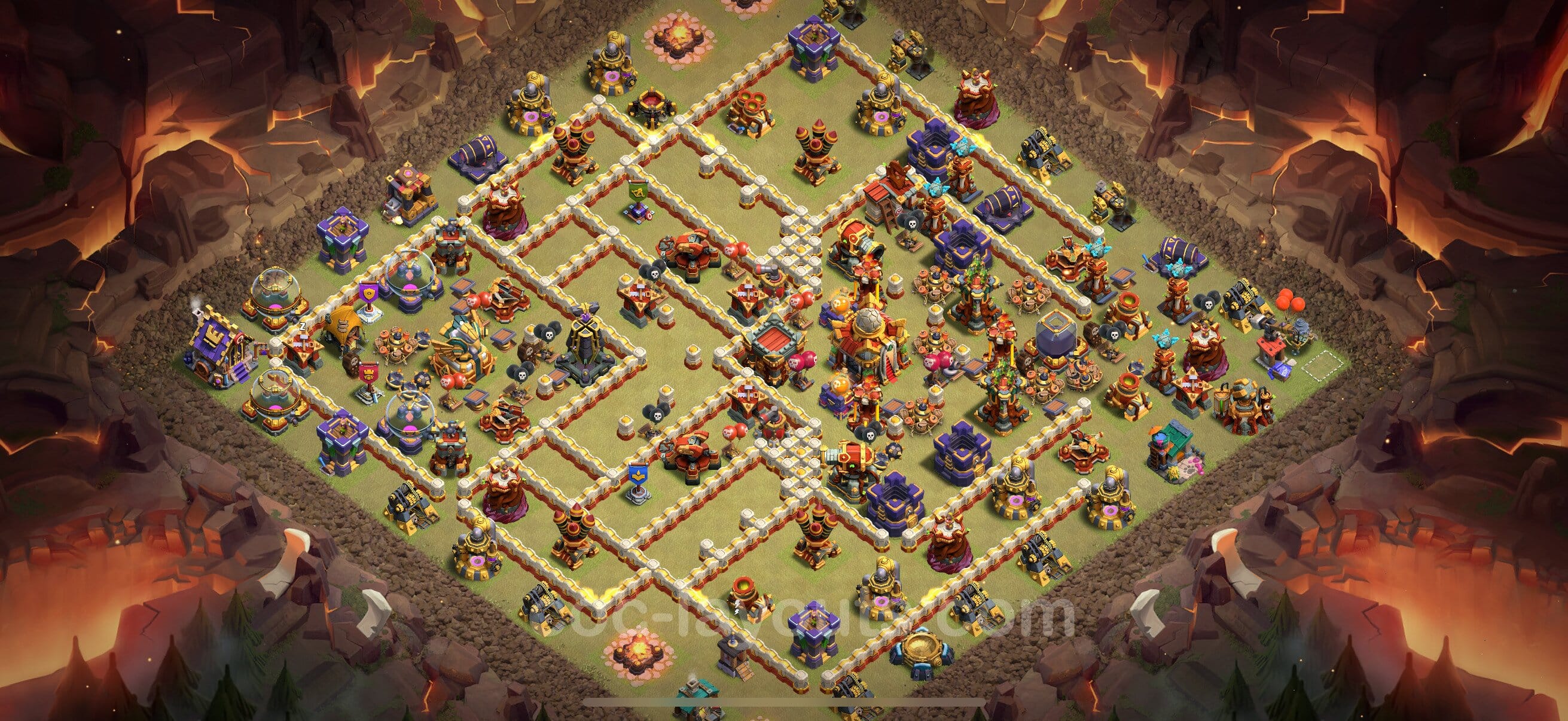 TH16 War Layout 15 -  base layout with copy link for Clash of Clans 2026