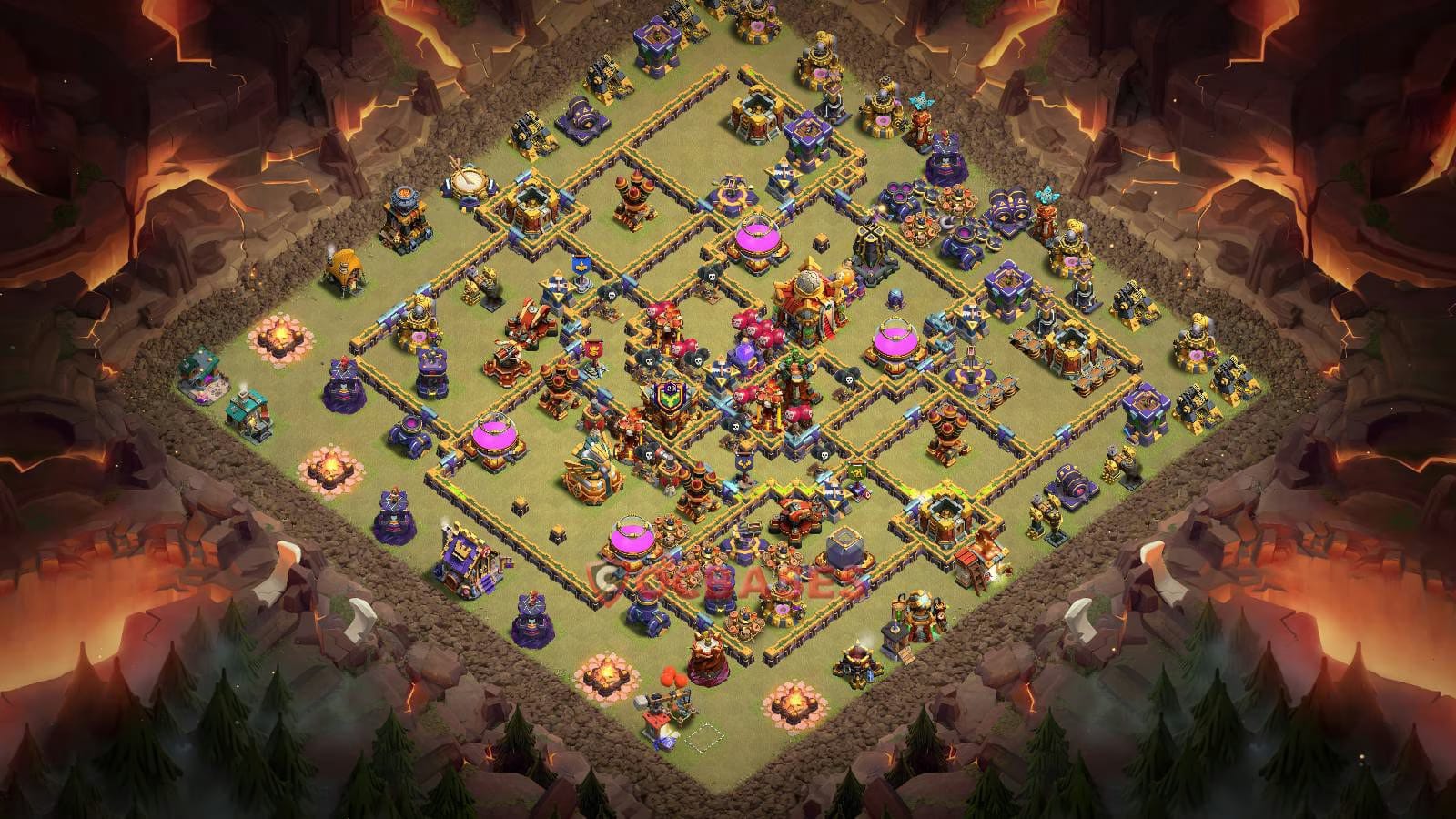TH16 War Layout 21 -  base layout with copy link