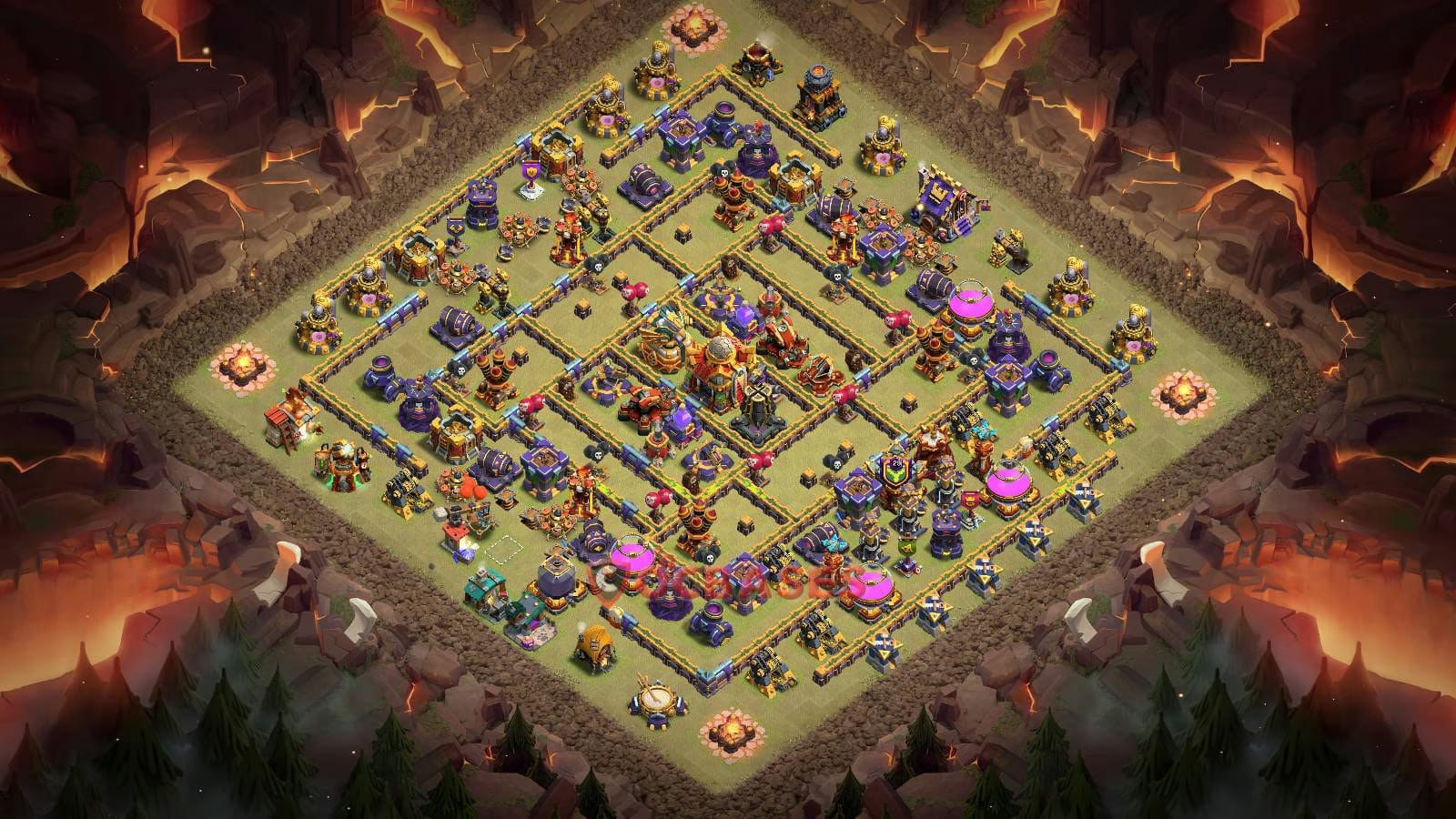 TH16 War Layout 28 -  base layout with copy link for Clash of Clans 2026
