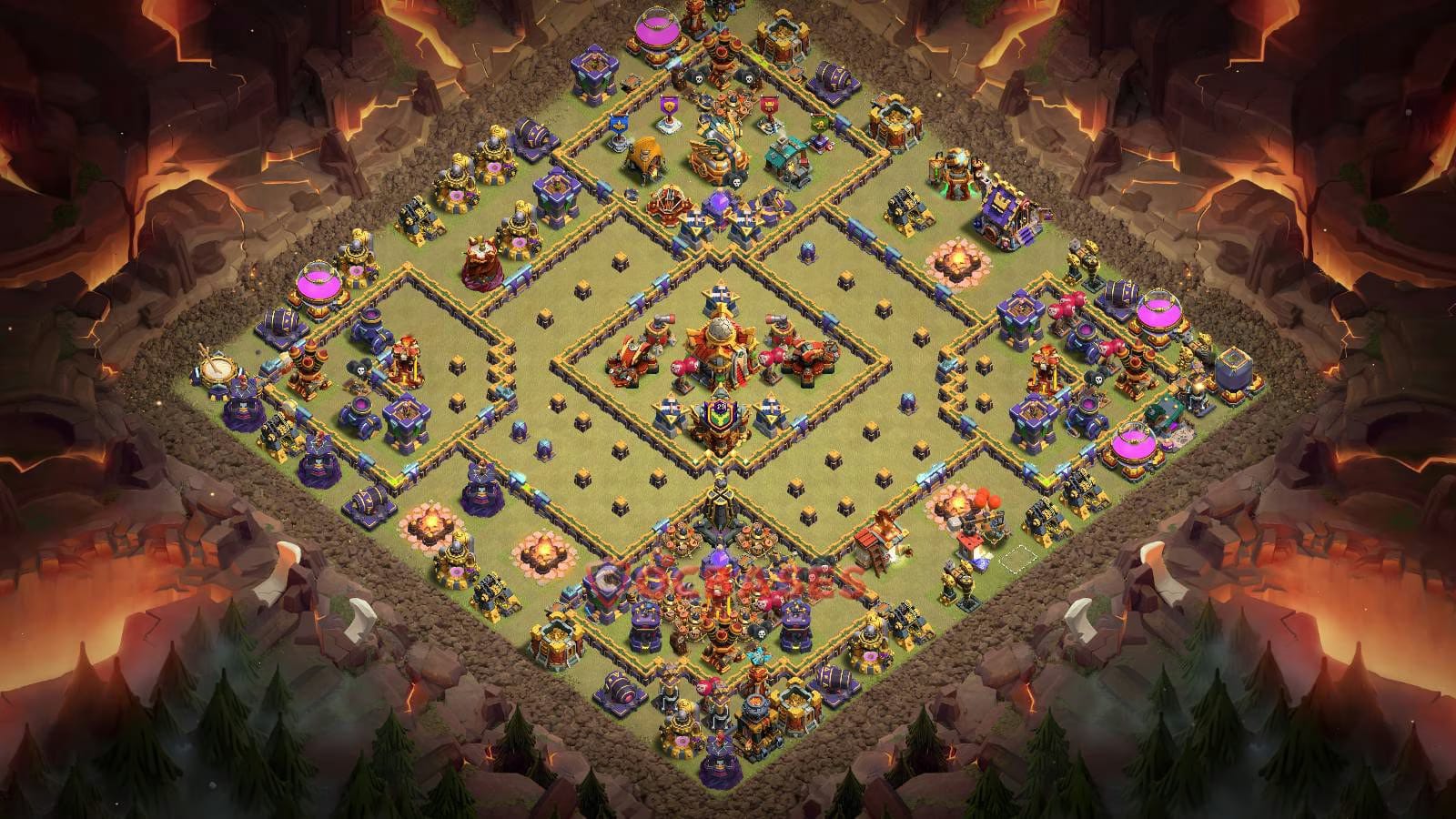 TH16 War Layout 30 -  base layout with copy link for Clash of Clans 2026