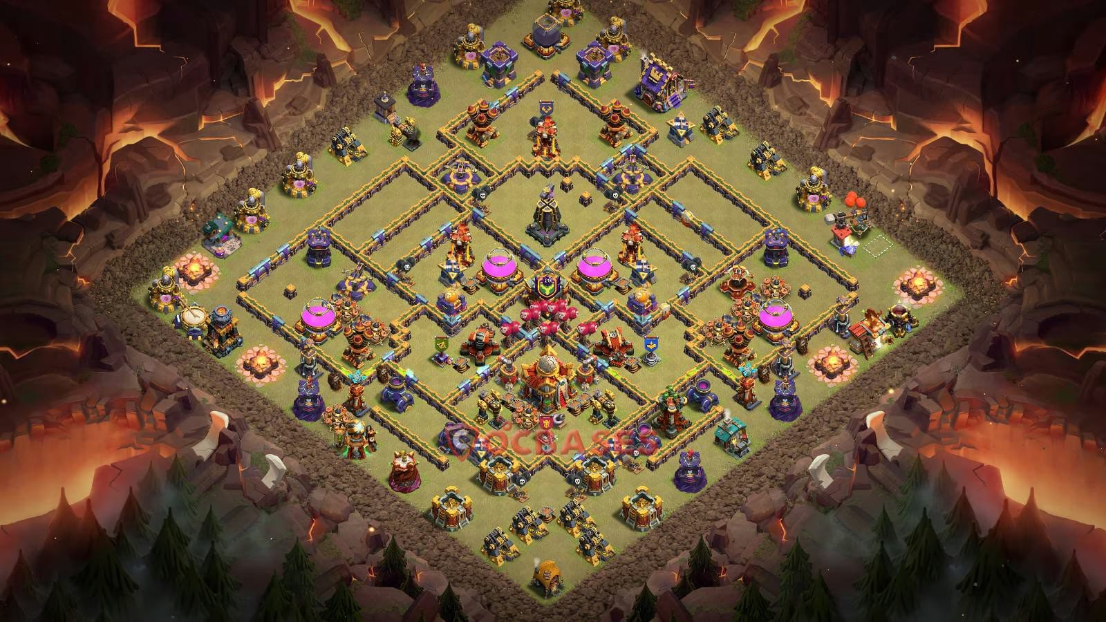 TH16 War Layout 31 -  base layout with copy link for Clash of Clans 2026