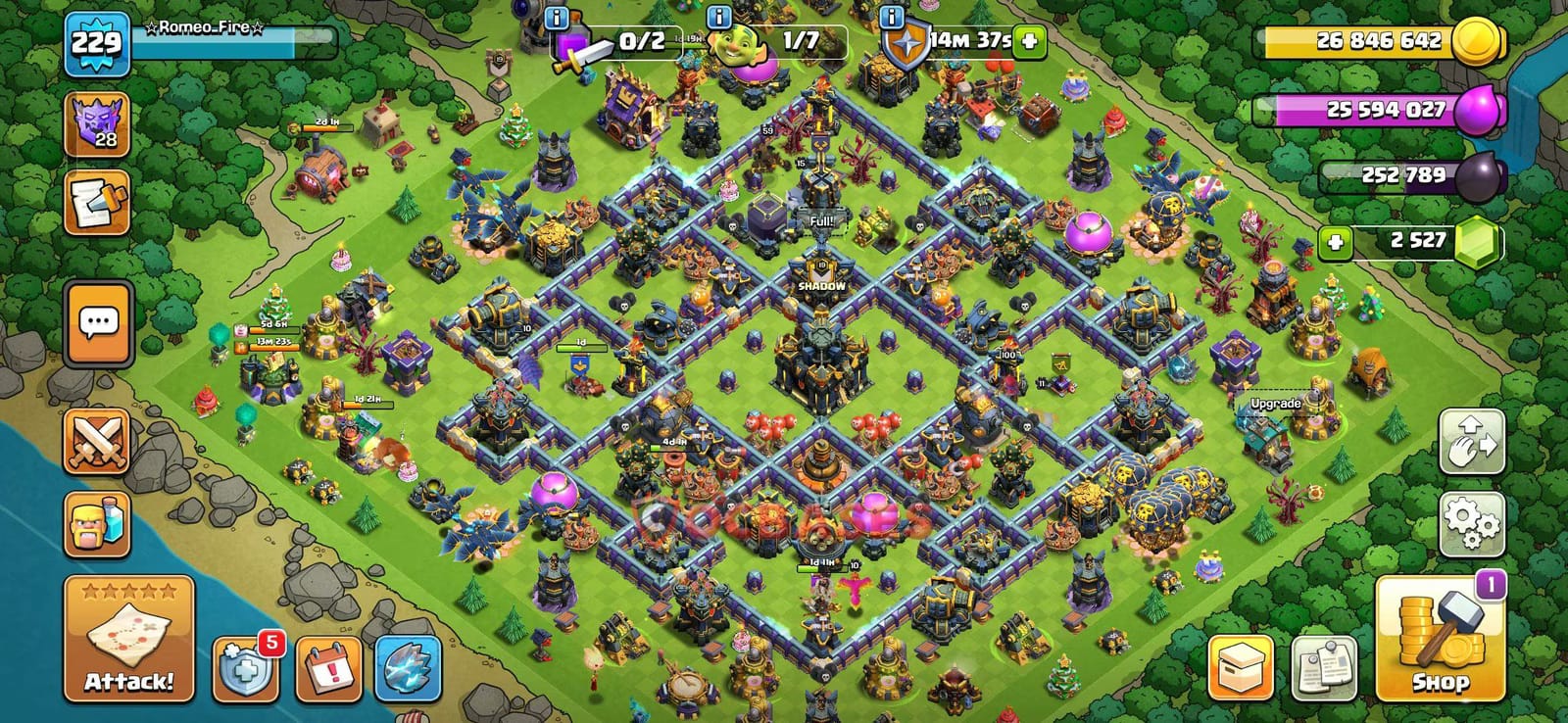 TH17 Anti 2 star Layout 17 - #asymmetric, #anti 2 stars base layout with copy link for Clash of Clans 2026