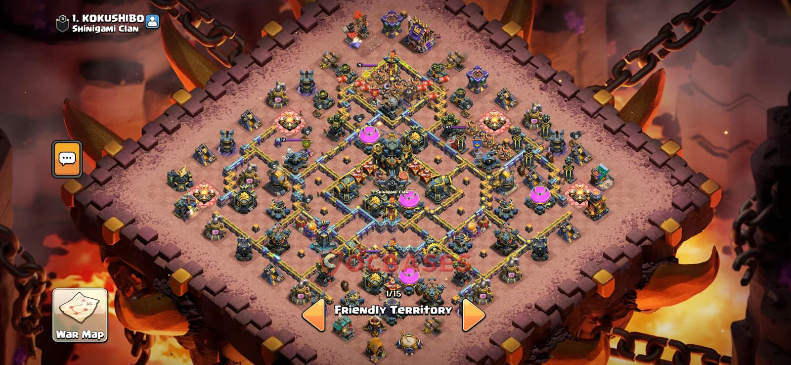 TH17 Anti 3 star Layout 1 - anti 3 stars base layout with copy link for Clash of Clans 2026