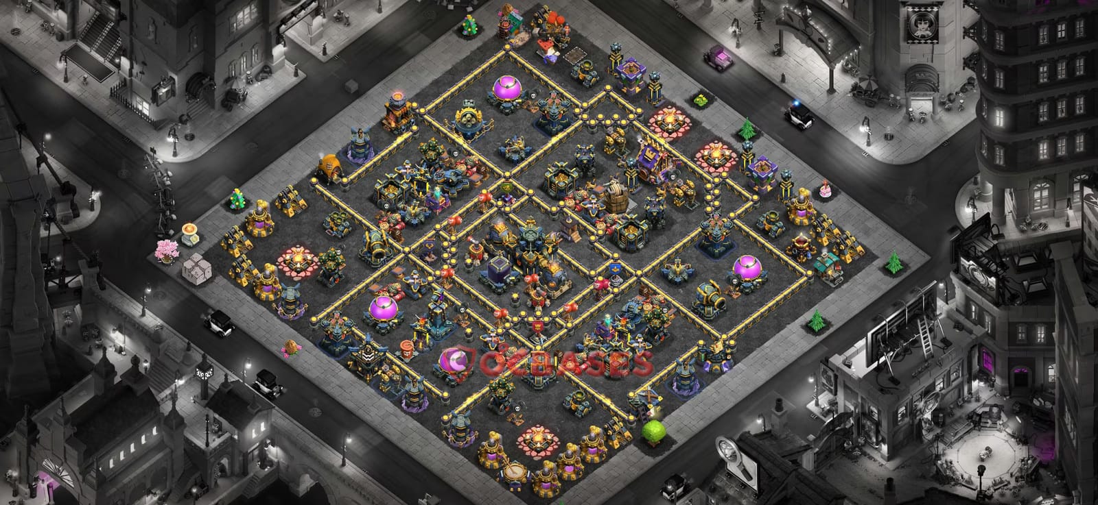 TH17 Anti 3 star Layout 20 - anti yeti, anti 3 stars base layout with copy link for Clash of Clans 2026