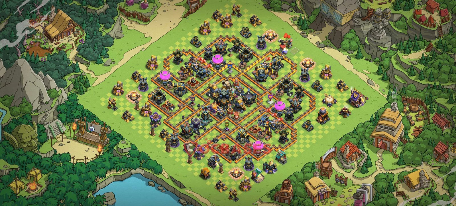 TH17 Trophy Layout 10 - #trophy, #anti 2 stars base layout with copy link for Clash of Clans 2026