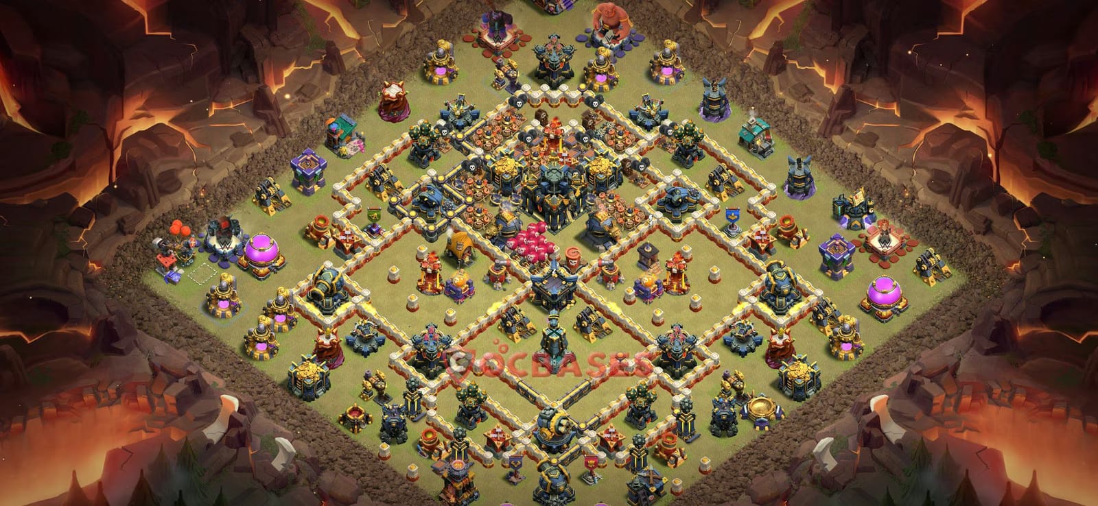 TH17 Trophy Layout 33 - legend league, cwl base layout with copy link for Clash of Clans 2026