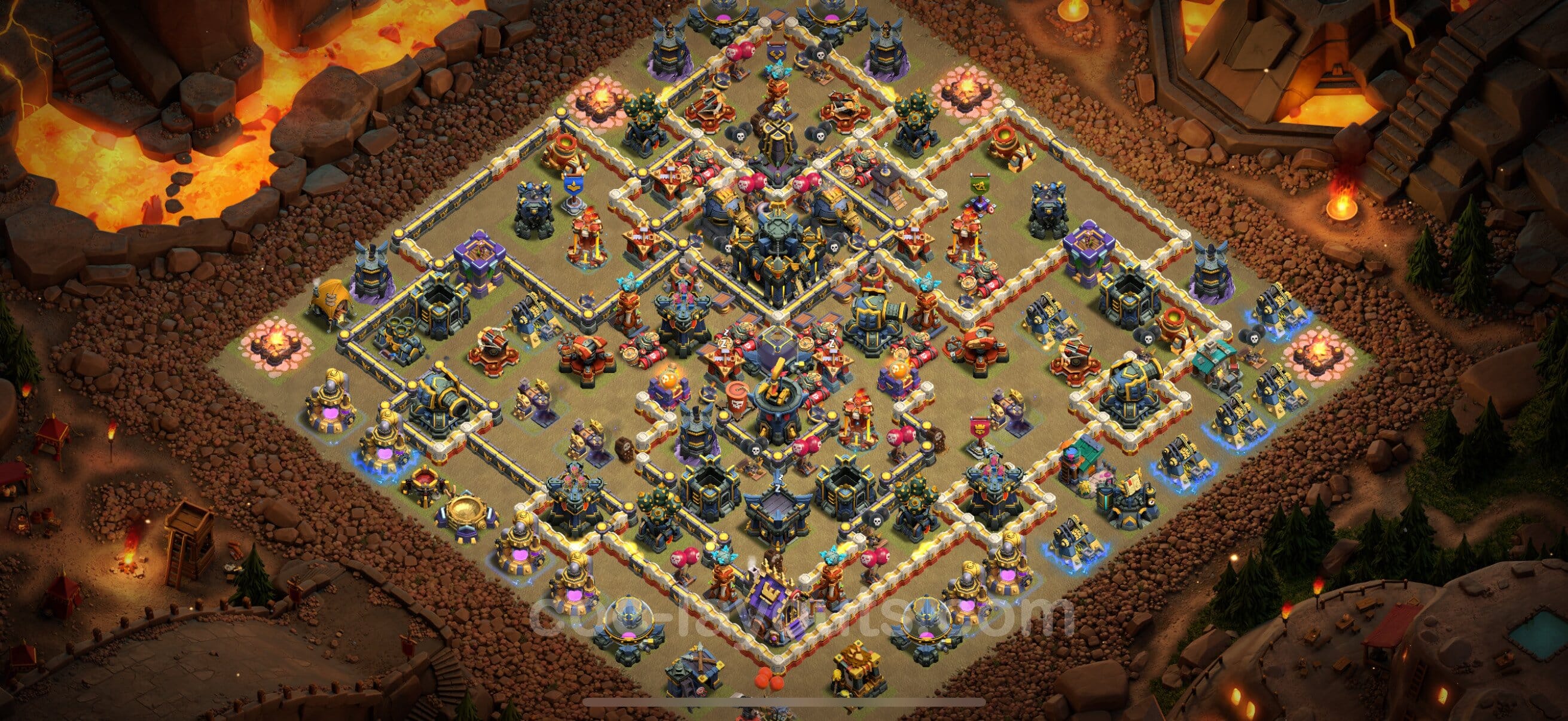 TH17 War Layout 1 -  base layout with copy link for Clash of Clans 2026