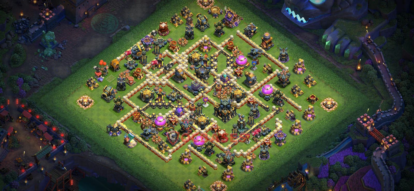 TH17 War Layout 7 -  base layout with copy link for Clash of Clans 2026