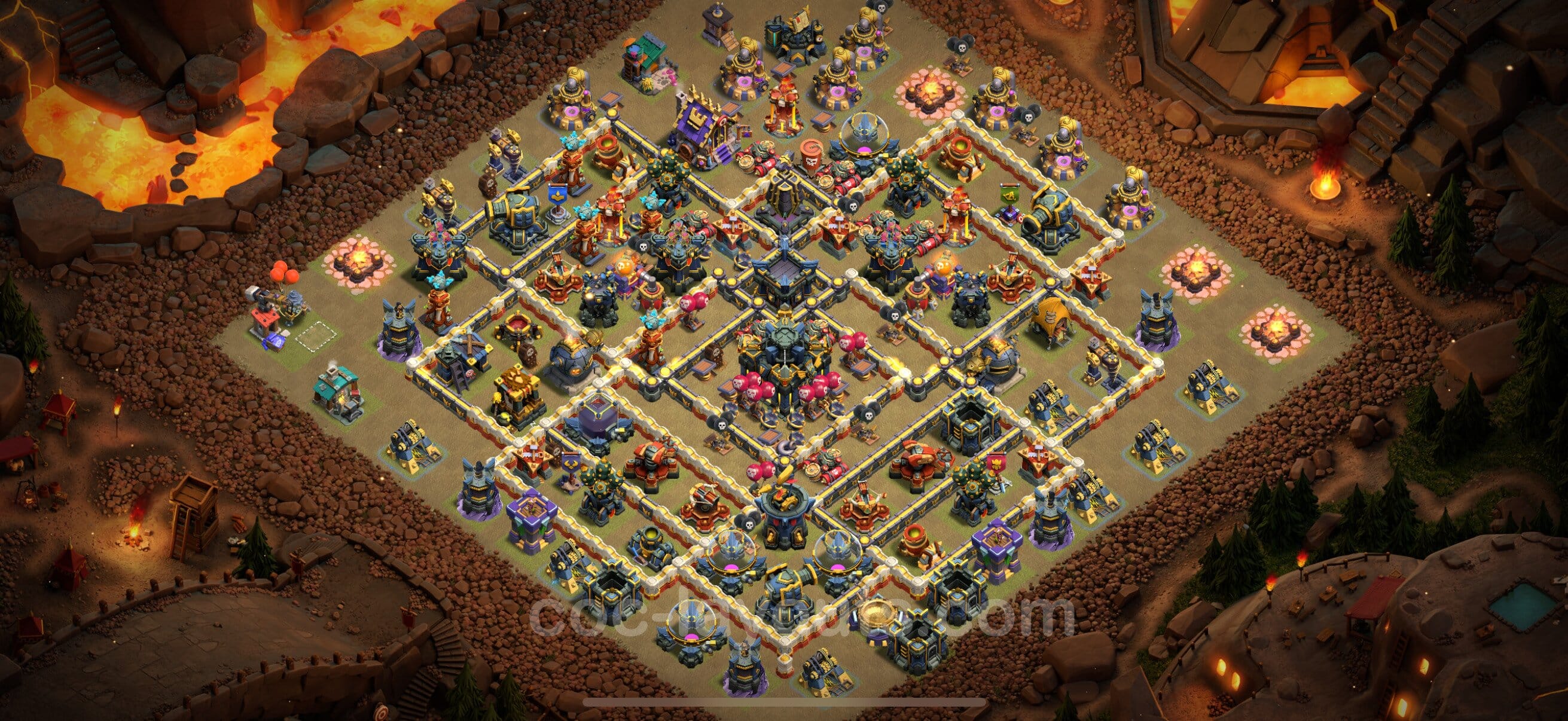 TH17 War Layout 9 -  base layout with copy link for Clash of Clans 2026