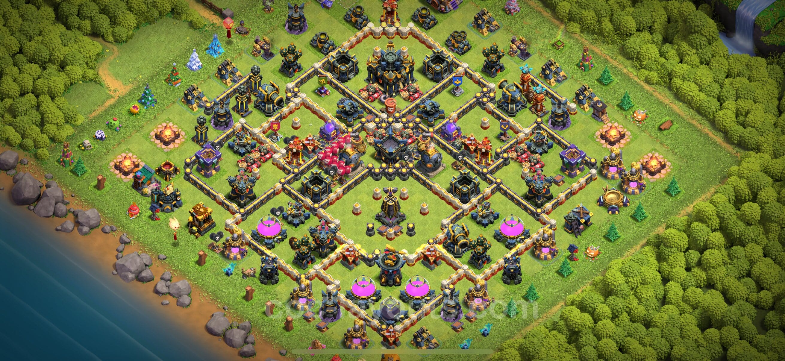 TH17 War Layout 16 -  base layout with copy link