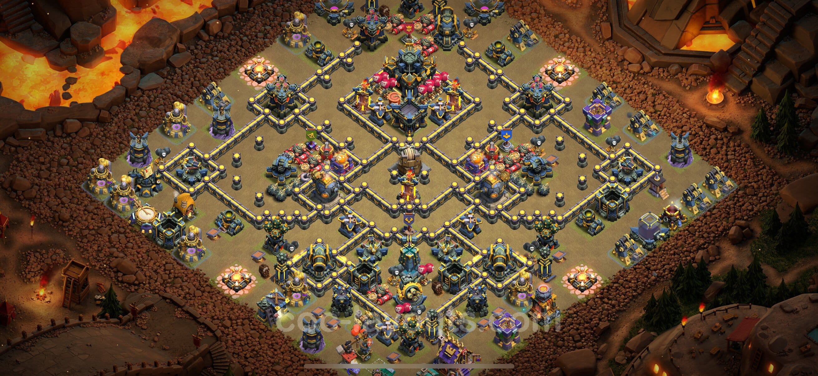 TH17 War Layout 19 -  base layout with copy link for Clash of Clans 2026