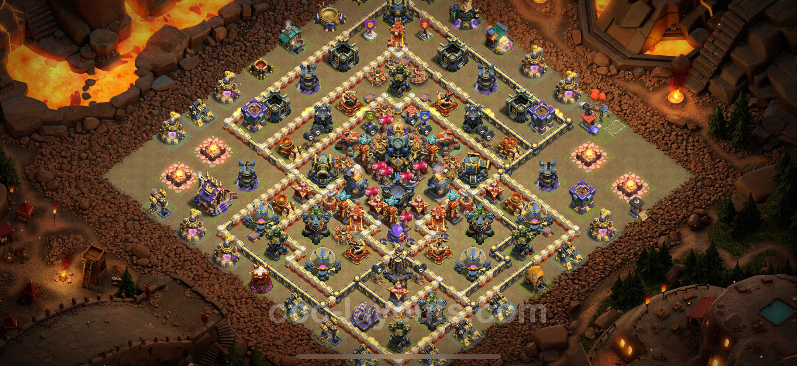 TH17 War Layout 25 -  base layout with copy link for Clash of Clans 2026