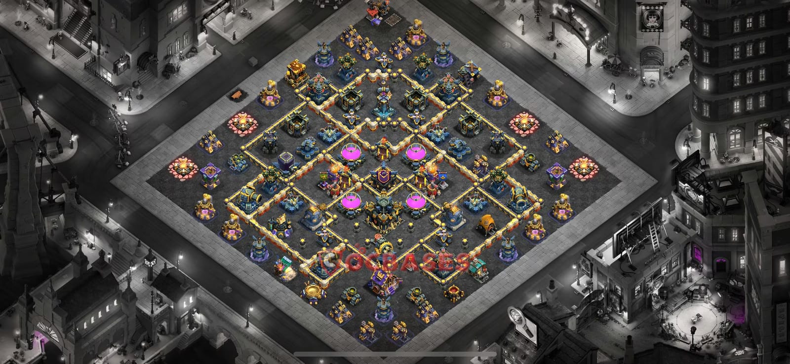 TH17 War Layout 28 -  base layout with copy link for Clash of Clans 2026