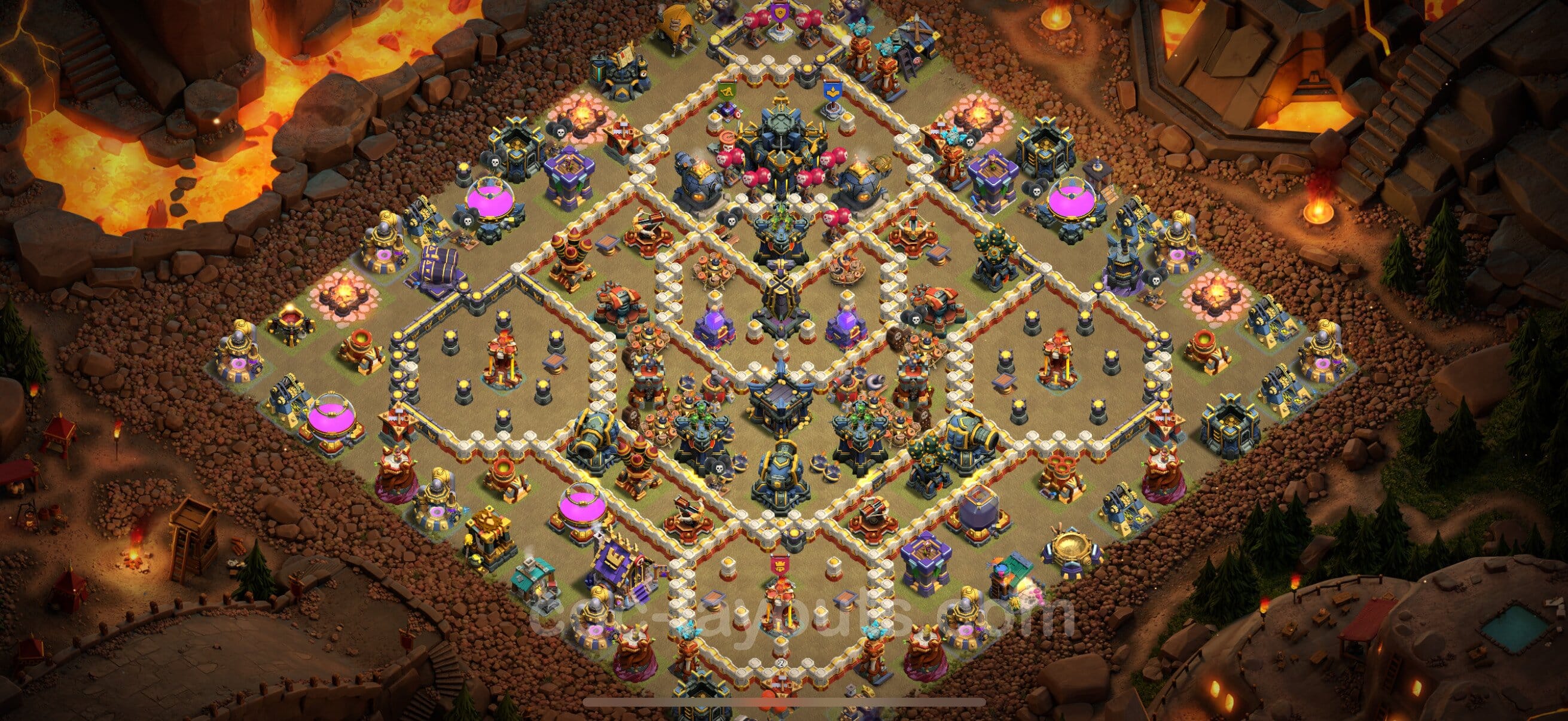 TH17 War Layout 32 -  base layout with copy link for Clash of Clans 2026