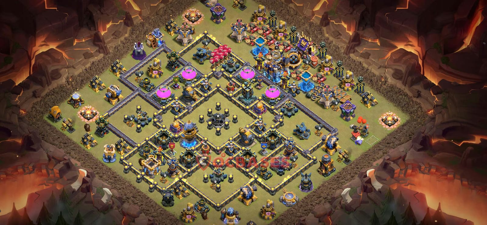 TH18 Anti 2 star Layout 33 - anti 2 stars base layout with copy link for Clash of Clans 2026