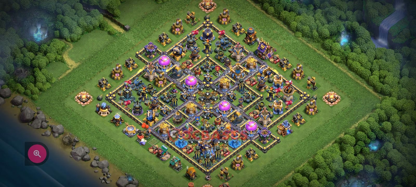 TH18 Anti 3 star Layout 6 - anti 3 stars base layout with copy link for Clash of Clans 2026
