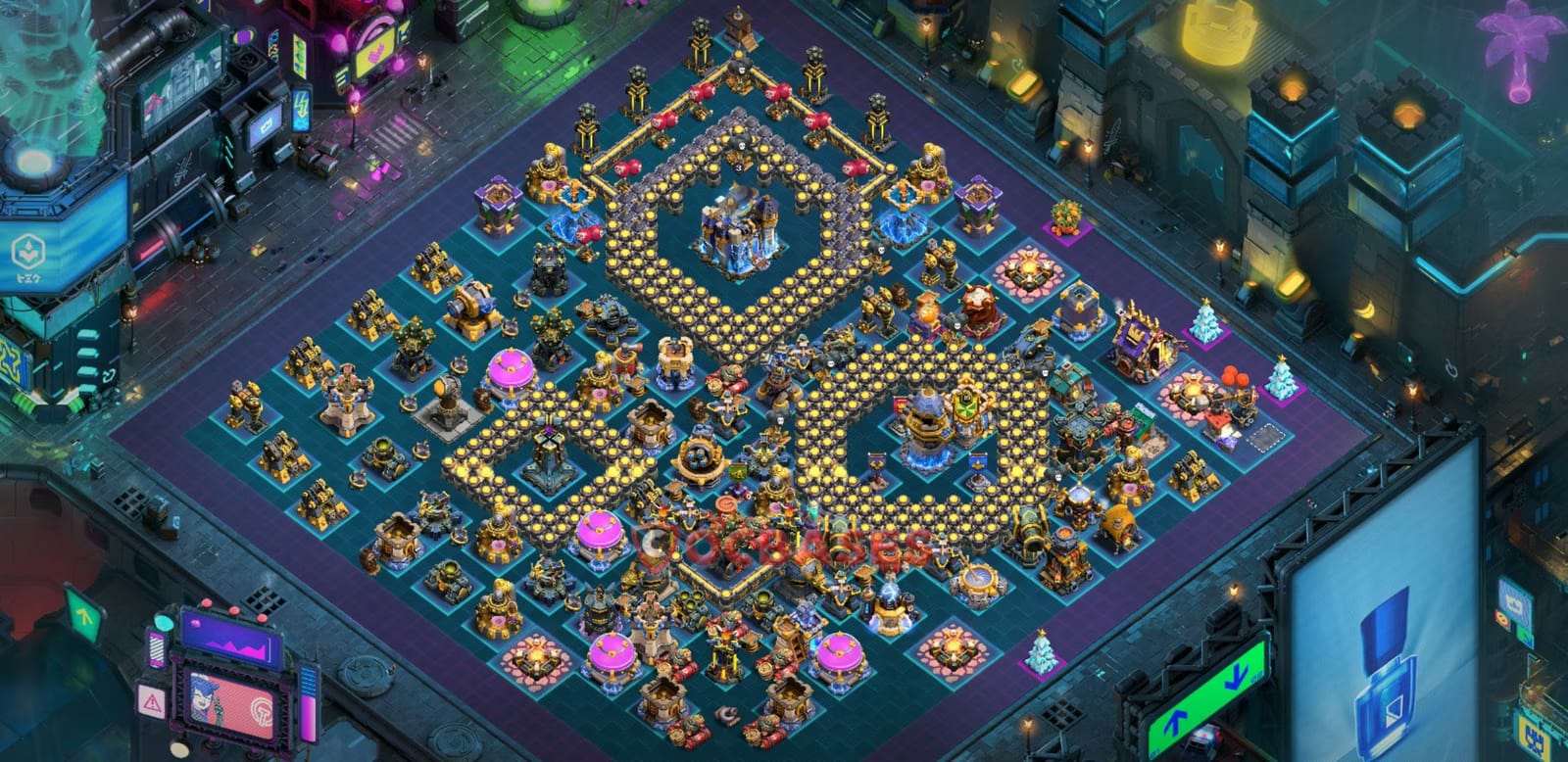 TH18 Anti 3 star Layout 10 - asymmetric, anti 3 stars base layout with copy link for Clash of Clans 2026