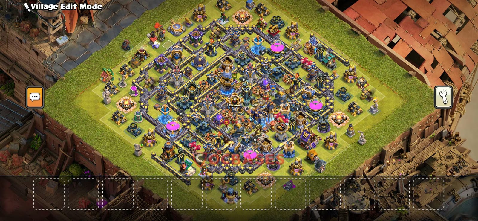 TH18 Anti 3 star Layout 16 - anti 3 stars base layout with copy link for Clash of Clans 2026