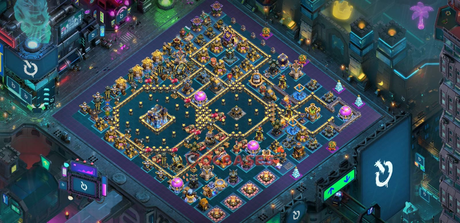 TH18 Hybrid Layout 3 - hybrid, anti air base layout with copy link for Clash of Clans 2026