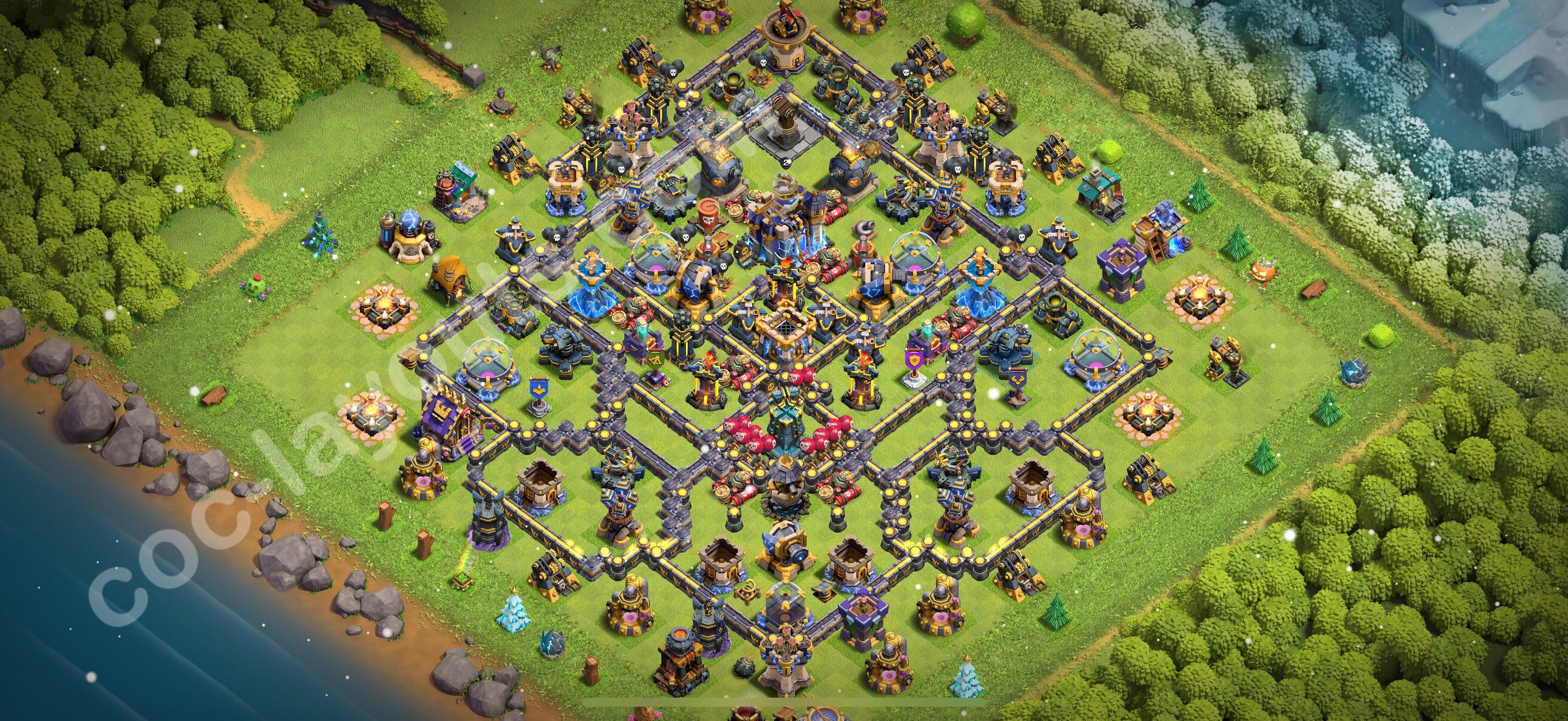 TH18 Trophy Layout 3 -  base layout with copy link for Clash of Clans 2026